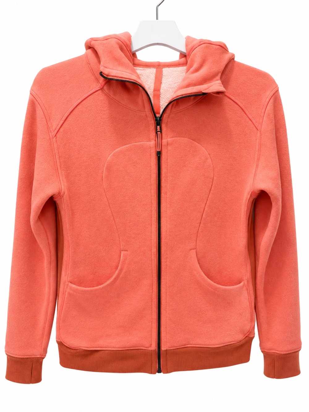 LULULEMON On The Daily Hoodie Jacket grapefruit coral pink size 6